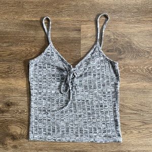 Knitted cropped tank top